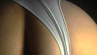 Stepson Managed to Record Stepmother with Her Panties Pulled to the Side in the Dark of the Bedroom, Doggy-style