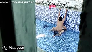 A Neighboring Couple Was Seen Secretly Having Sex In The Swimming Pool