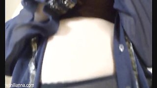 Hairy Pussy & Custom Stockings - Wanilianna Amateur Hotel Fuck