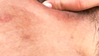 A hot girl masturbates until she comes