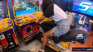 Young Thai cougar girlfriend jerks penis