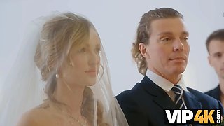 Vip4k. guests can't stash emotions when they observe bride fucking in movie