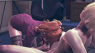 Hentai Uncensored - Claudia Blowjob And Handjob - Japanese Asian Manga Anime Game Porn