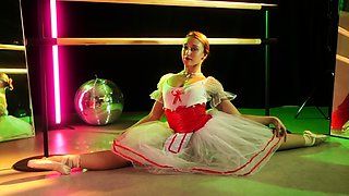 VERY HOT REDHEAD LEYLA IN A BEAUTIFUL LINGERIE MASTURBATES