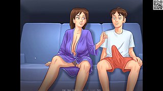 Stepmom adventures in summertime saga with big boobs and shower fun