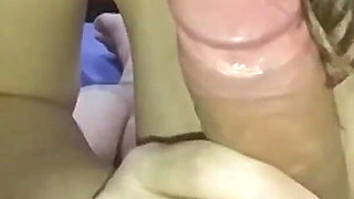 Cuck's First Bi Blowjob - Wife's Fertile Ass Tease & Huge Facial Cleanup No Vaginal Fuck