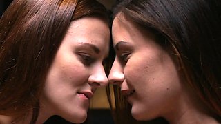 Lesbea Lesbians intimate trib and romantic sex
