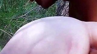 Skinny Teen Vladana fucked in the ass by step dad and friend in the forest