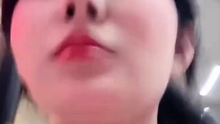 Tiny japanese babe outdoors showing boobs off