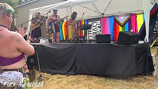 Lesbian Outdoor Orgy on Stage - Fuck-A-Palooza Festival Squirting Show