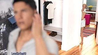 Part 1: My True Love - Petite Blonde with Big Boobs Gangbang in Bikini - LoveSkySan69