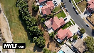 Step-daughter presents her fresh bf to her bisex step-mom who wastes no time investigating his Big Cock