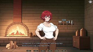 Tomboy's Passionate Blowjob & Paizuri in Hot Forge - Gameplay