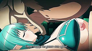 Blue Haired Warrior Beauty Fucks the Hero