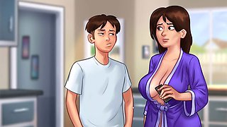 Naughty step-sister gets steamy in the principal's shower with her small boobs