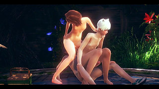 My Hero Academia - Toga and Uraraka Threesome - Japanese Asian Manga Anime Film Game Porn