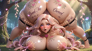 Ahegao Magic Slave - Massive Tits Milked by Vines & Dripping Juicy Ass