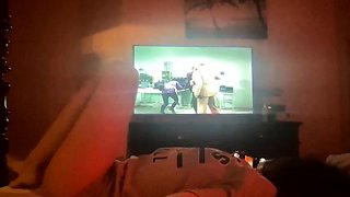 Pink labia close up of naive brunette