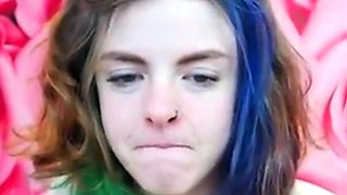 Emo 18-Year-Old With Tattoos Masturbates on Webcam