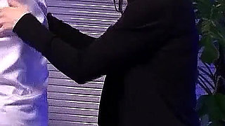 Skinny Asian secretary teen fucked by colleague at work on break