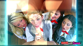 Momsbangteens - Michael Deep Fucks and Facials Girlfriend Chloe and Her Bi Friend Samantha in a Hot Threesome