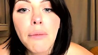 Chubby Brunette Big Boobs Dildo Masturbation
