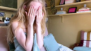 Blonde teen Sierras first erotic masturbation video