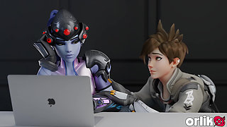 Tracer Sets up Widowmaker Fucked by Big Dicks 3D Overwatch Porn