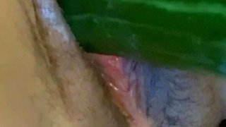 Close up solo beauty toying ass