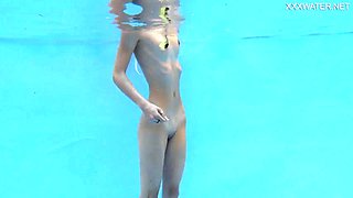 Petite Hungarian beauty Hermione Ganger in the pool