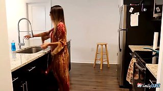 Dava Foxx Gets Fucked in the Kitchen by a Big Dick
