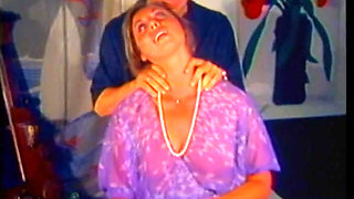 Lusty MILF with Hot Body Slurps and Strokes Fat Cock on Zebra Skin Couch