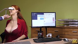 Office Hardcore Reality Action - Redhead babe fucked doggystyle