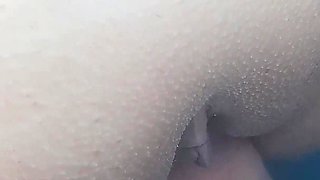 Risky Sex in Public with a Skinny Petite with Tight Pussy in the Pool