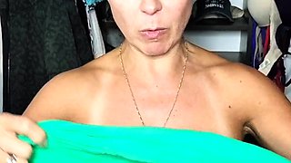 Busty brunette with big boobs rides cock