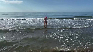 A hotwife and her cuckold on the beach