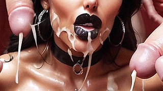 BDSM Slave Hard Sex, Curvy Woman with Big Tits Sucking Big Dick, Slave Woman,bdsm