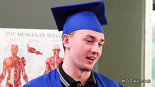 Graduated gays last time anal fuck in threesome