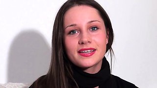 Busty brunette solo masturbation