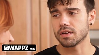 Shocked step mother catches her sonnie and his buddy taking turns to eat their teacher\u2019s vagina