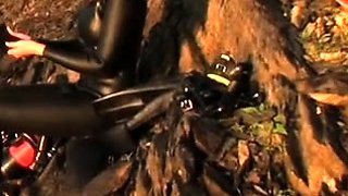 German amateur couple fucking outdoors
