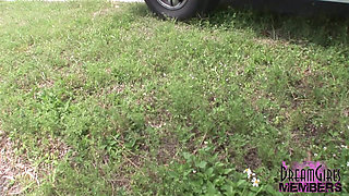 Kelsey Flashes Her Big Natural Tits and Hot Pussy in Tampa