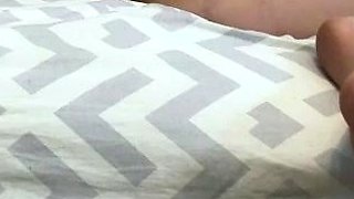 Slim Asian Babe Masturbates with Pink Dildo on Bedroom Bed