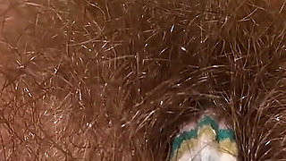 Super Thick and Long Plussy Hair Bush Closeup