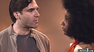 Married dude fucking a hairy ebony MILF
