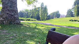 Busty MILF mom Car Blowjob outdoor pov