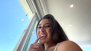 Amateur Brunette Suck Big Cock POV