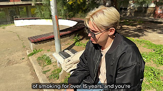 Step Mom Catches Stepson Smoking - Smoking Blowjob & Facial!