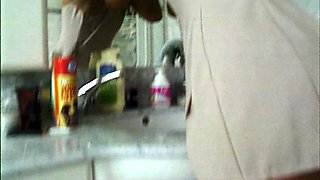 Amateur milf doing a blowjob ending in a facial