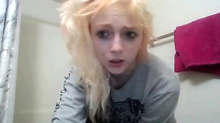 Curly Blonde Teen Records Solo Dildo Masturbation More at